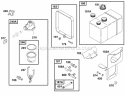 Fuel Tank Filter Hose Bracket Diagram and Parts List for 32K437-0112-01  Briggs and Stratton Engine